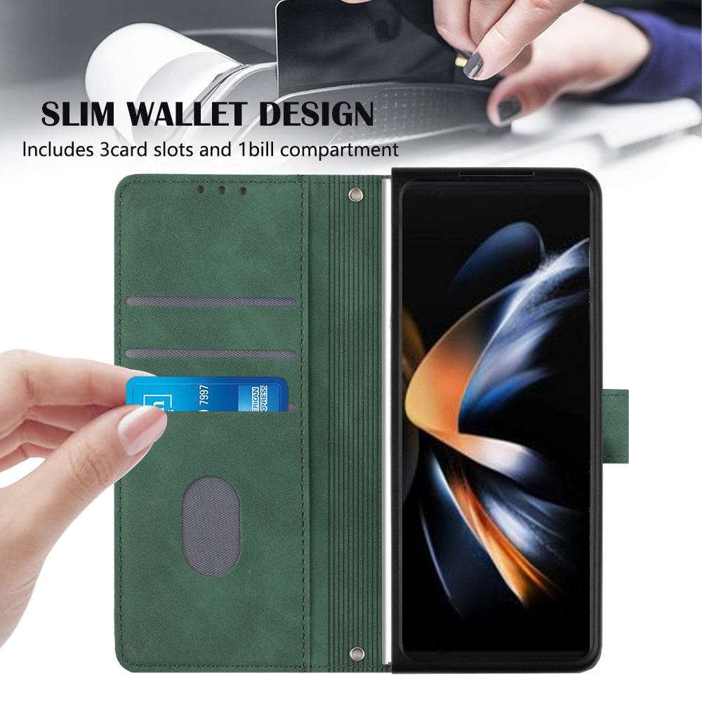 YB Imprinting Series-1 for Samsung Galaxy Z Fold5 5G Leather Phone Cover Wallet Stand Imprinted Case YB Imprinting Series-1 for Samsung Galaxy Z Fold5 5G Leather Phone Cover Wallet Stand Imprinted Case